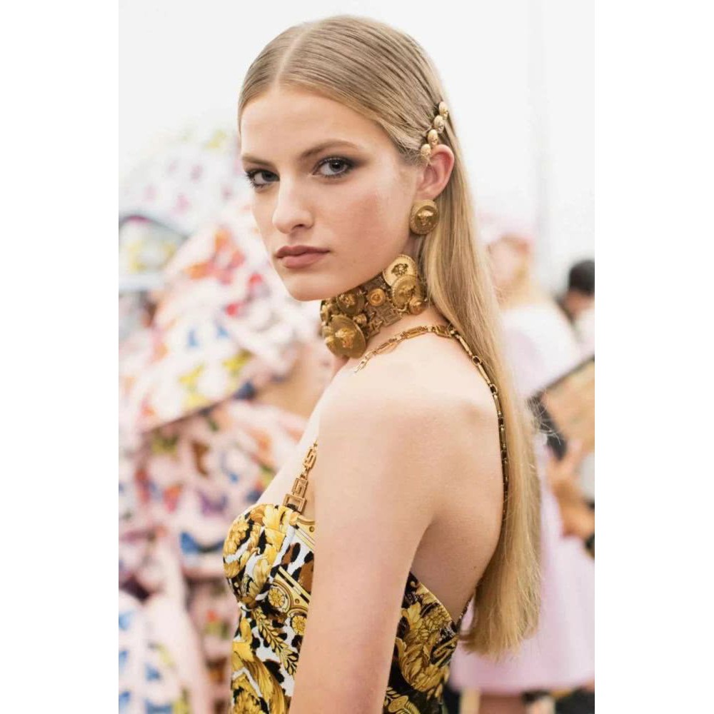 New fashion spring clip Mei*Du*sha metal texture clip side clip B19-A