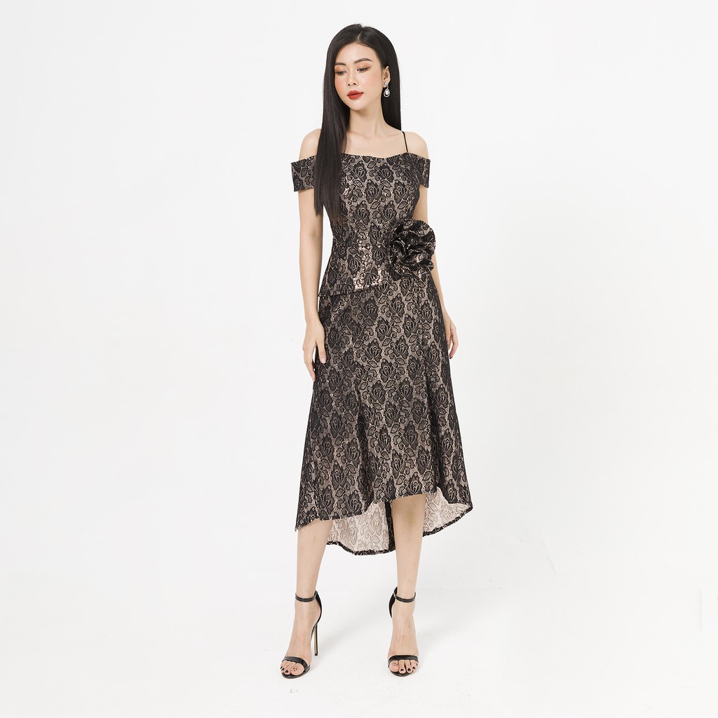 Đầm Dạ Hội SHE'S BACK Cuốn Hoa S63F20Q036