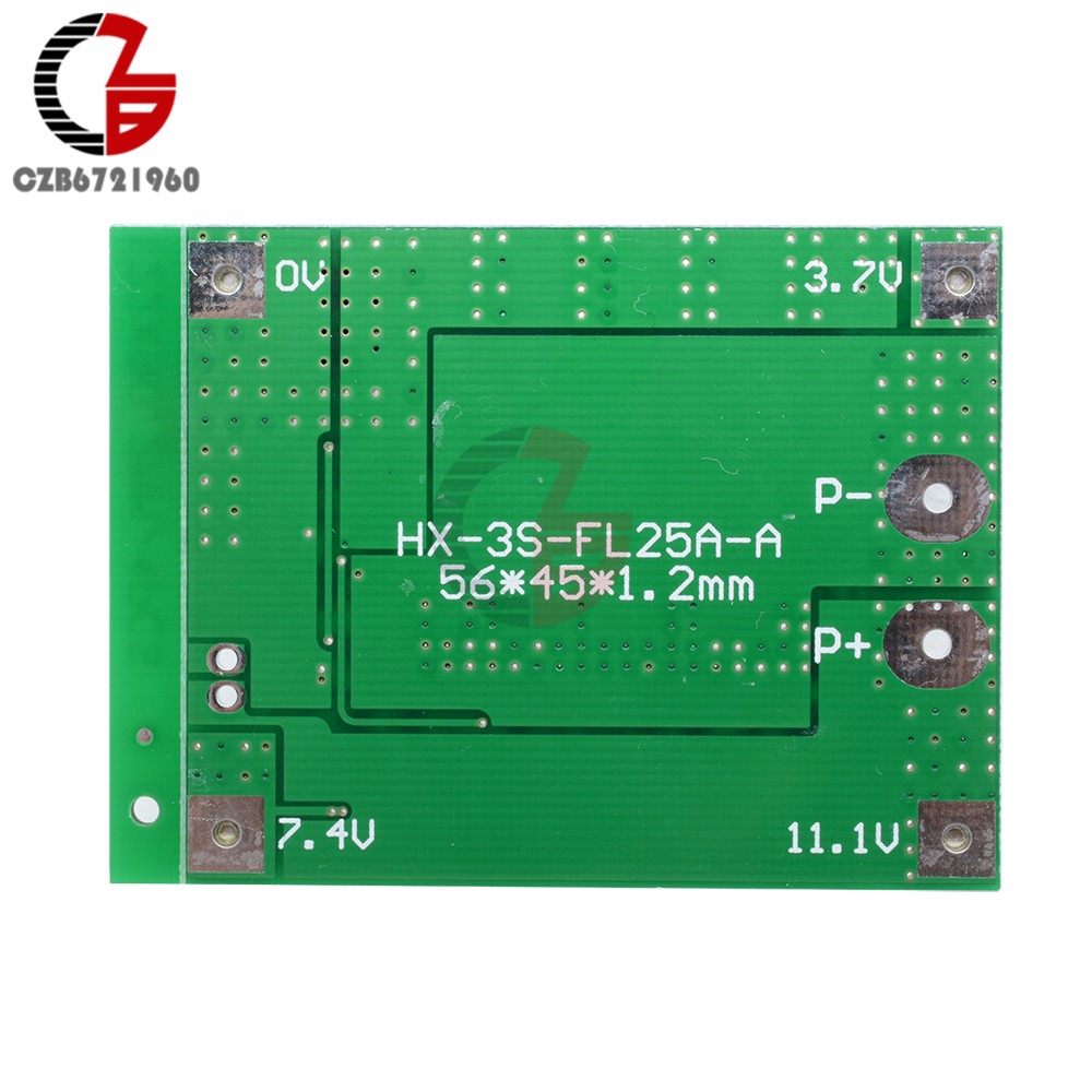 Bảng Mạch Bảo Vệ 3S 25A 18650 BMS PCM Sự Bảo Vệ