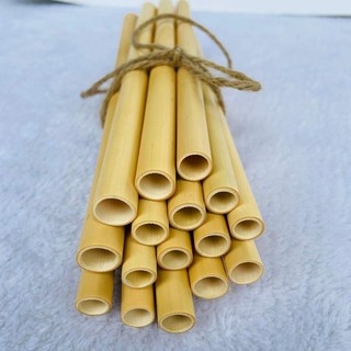 Combo 10 ống hút tre dài 20cm thân thiện với môi trường