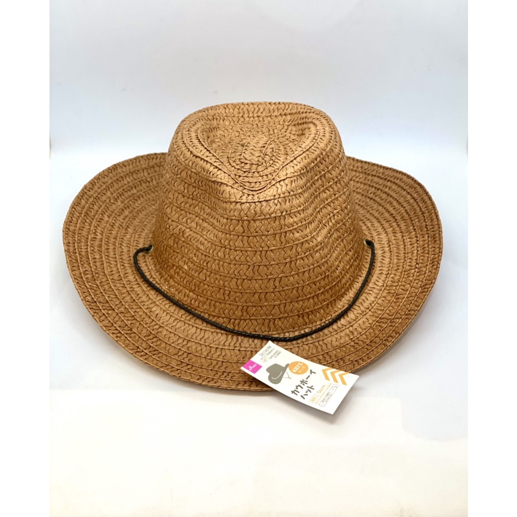 Daiso Mũ có nếp gấp ở giữa màu Beige/Nâu 36cm