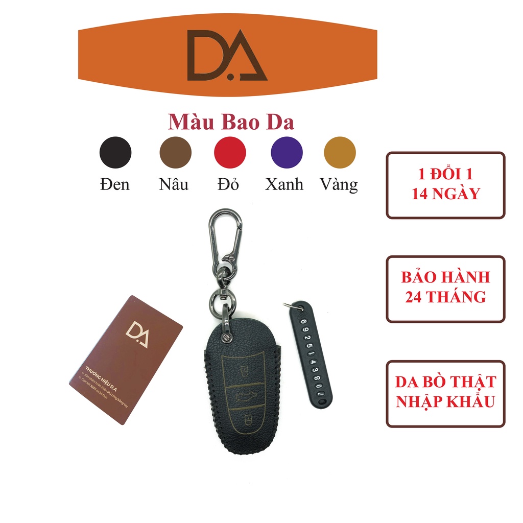 Bao Da Peugeot (2008 - 3008 - 5008). Bao da chìa khóa da bò thật bảo hành 2 năm