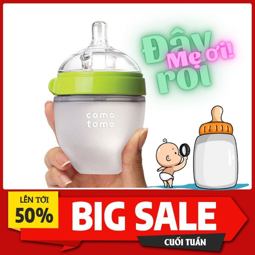 [TẬP BÚ CHO BÉ KÉN BÌNH] Bình Sữa Comotoco Cho Trẻ Sơ Sinh 150ml