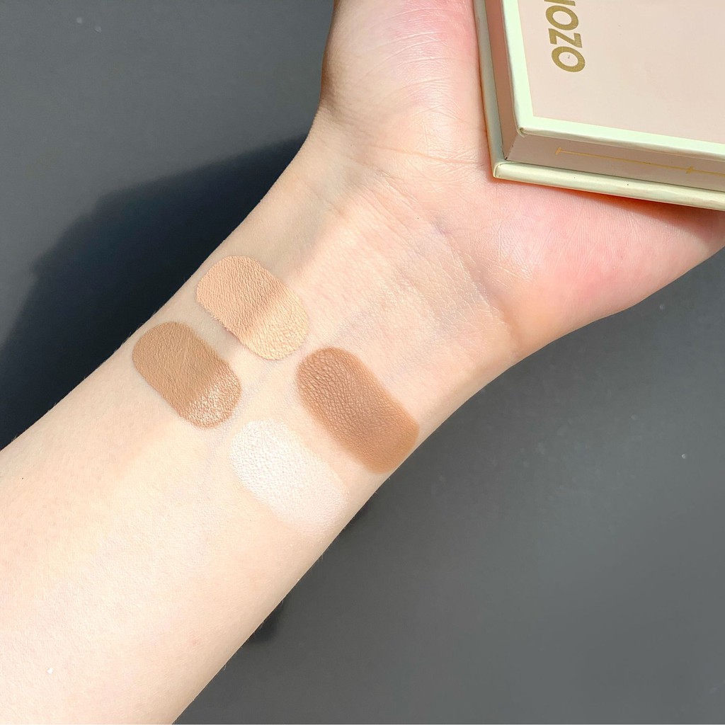 Bảng Tạo Khối 4 Ô Kem + Phấn Lì Kết Hợp Nozo Contouring