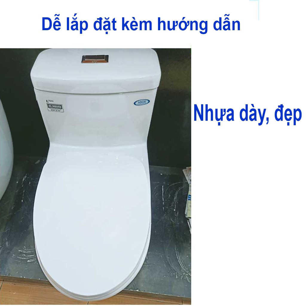 Nắp đậy bồn cầu Inax thay thế cho các mã số C-702, C-900, C-909, C-918, C-991, C-959, nắp rơi êm đầy đủ phụ kiện chân ốc