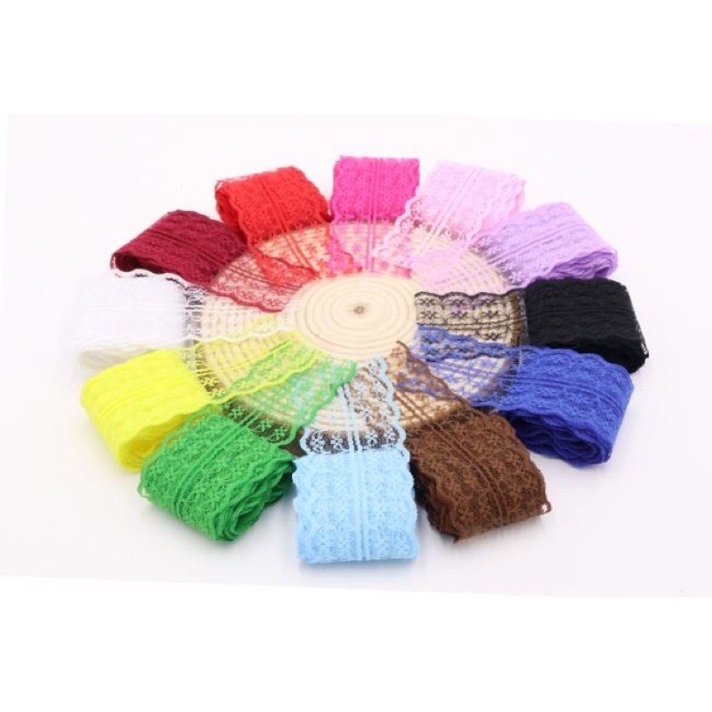 DIY - Cuộn 10 mét ruy băng ren kích thước 4,5cm