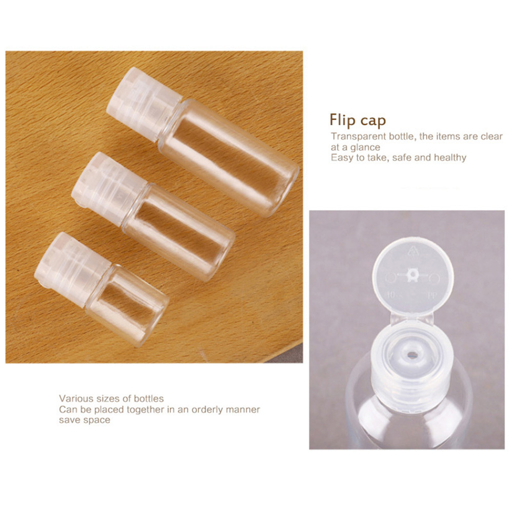 ❀SIMPLE❀ 5-100ML Lotion Jar Dispenser Shampoo Bottle Empty Container Bottle Makeup Plastic Squeeze Clear Refillable