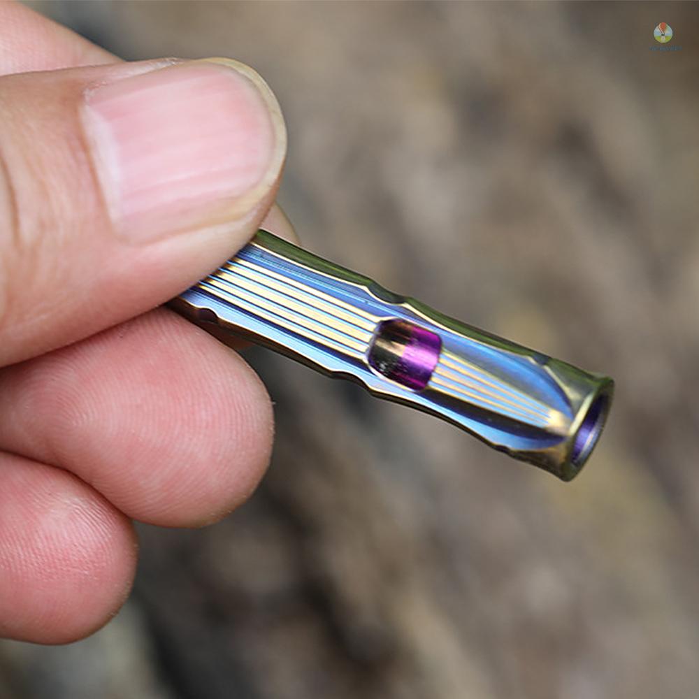 Còi Thổi Khẩn Cấp Siêu Nhẹ Bằng Titan Kèm Dây Phản Quang Tiện Dụng Mang Theo Du Lịch Cắm Trại