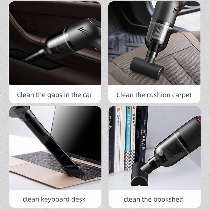 Máy hút bụi KEVANLY không dây nhỏ gọn có cổng sạc USB tiện dụng cho xe hơi / bàn làm việc