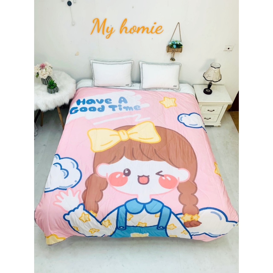 CHĂN THUN LẠNH - Phong cách Hàn Quốc - đắp mùa hè hoặc phòng điều hoà rất hợp
