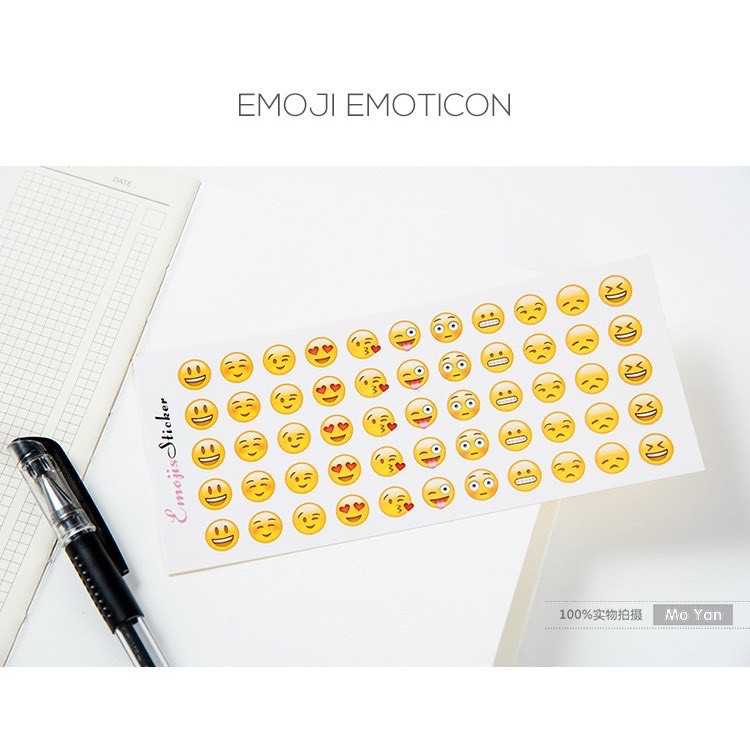 Bộ 55 Icon Skin Sticker Emoji Dán Trang Trí Nhiều Hình Dễ Thương