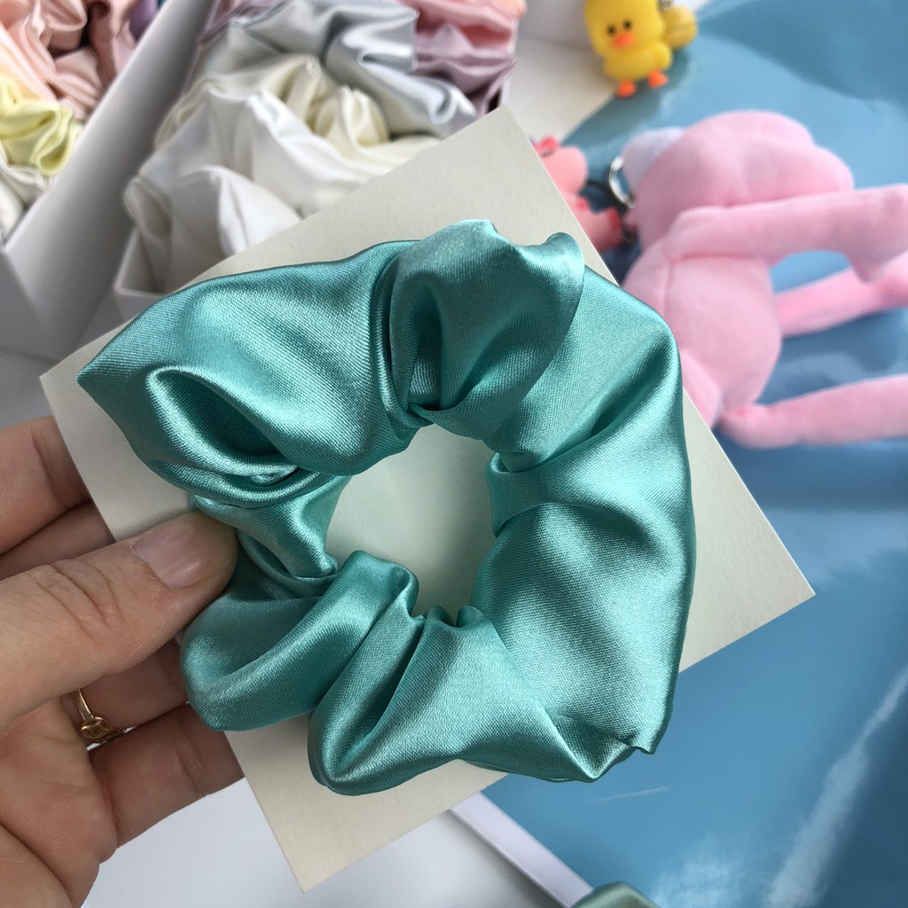 Combo 10 dây cột tóc scrunchies vải màu trơn cho khách khó đặt số lượng nhiều