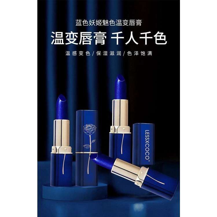 Son Đổi Màu Lessxcoco Hoa Hồng Xanh 3.8g Color Temperature Change Lipstick