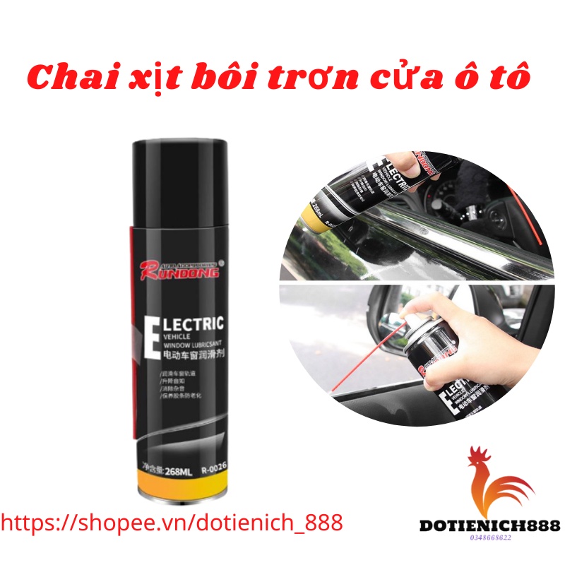 Bình xịt chống rỉ sét đa năng, Chai dung dịch xịt bảo dưỡng bôi trơn gioăng ron cao su cửa kính xe hơi ô tô làm mới chốn