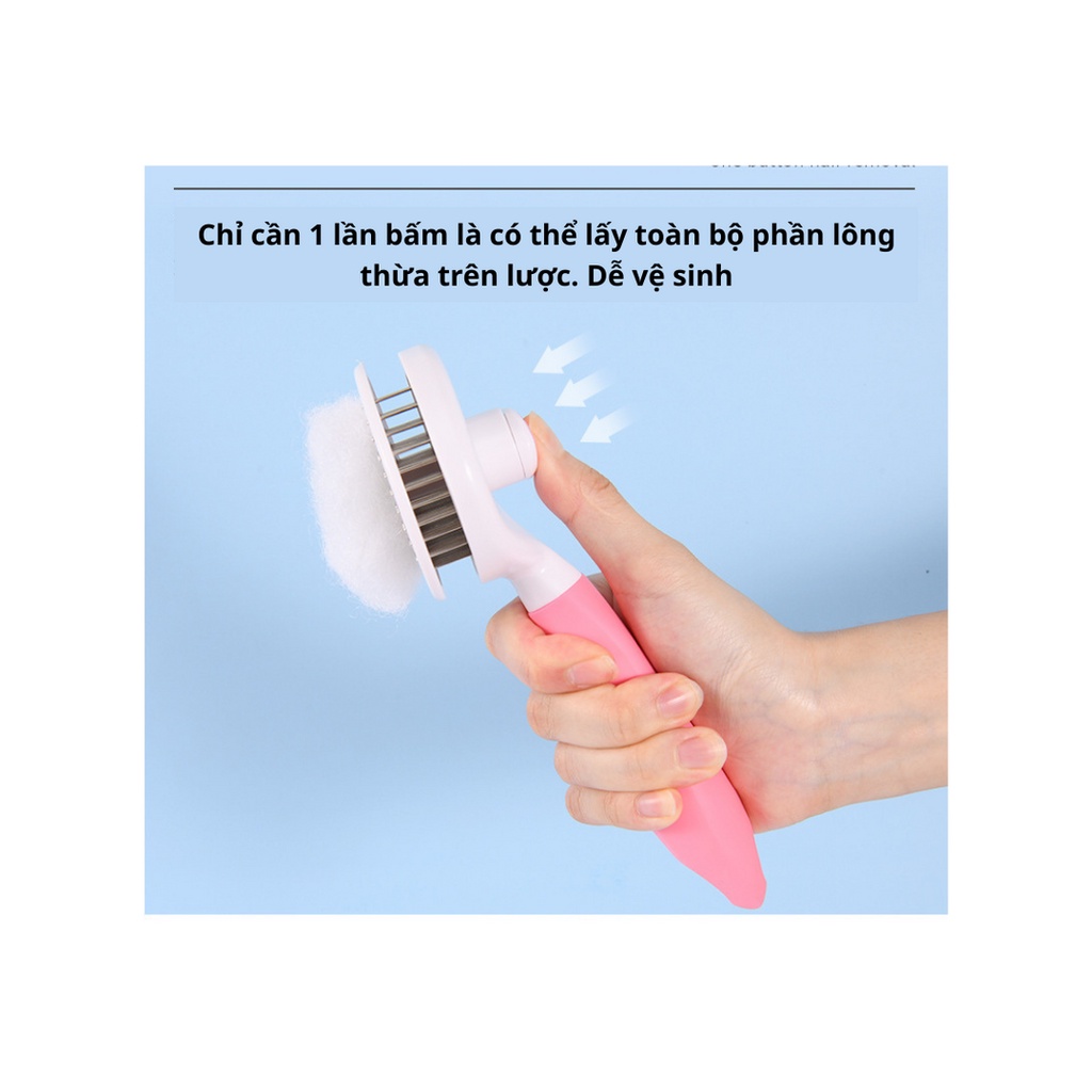 Lược Chải Lông Thú Cưng Cleanpet Chống Rối Và Giảm Rụng Lông Chó Mèo Petonesaigon