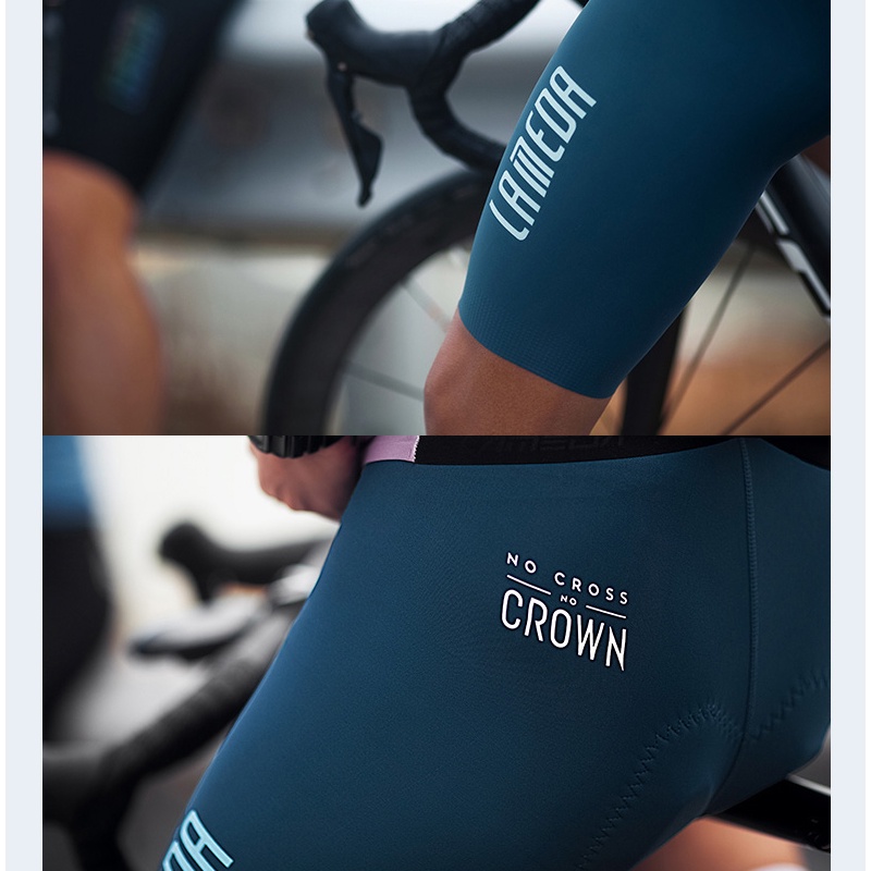 Lameda Quần Yếm Ngắn Có Đệm Mút Thoáng Khí Chuyên Nghiệp Cho Nam Đi Xe Đạp Đường Dài Mùa Hè