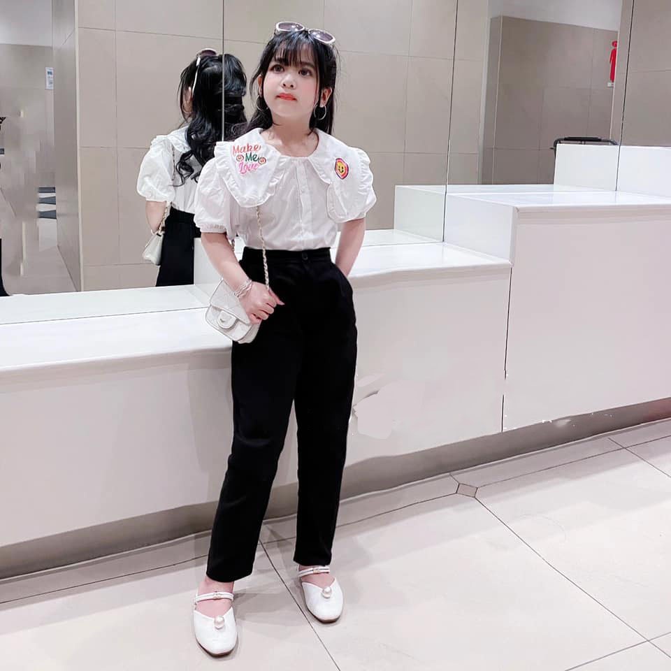 Bộ quần áo bé gái áo sơ mi quần dài cho bé từ 10kg đến 35kg - Bộ đồ bé gái size đại siêu xinh cực đáng yêu