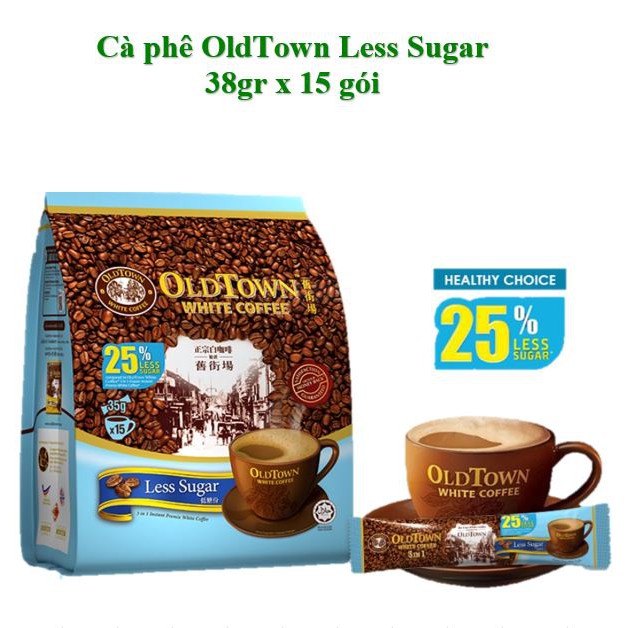 Cà Phê trắng Oldtown Less Sugar Malaysia
