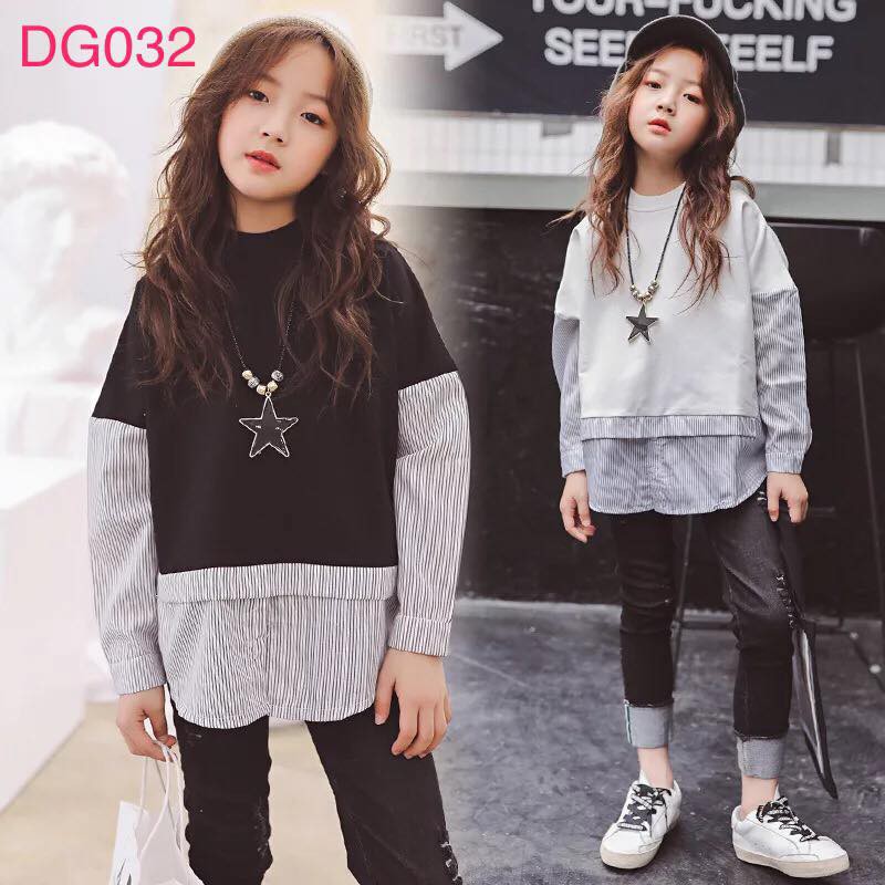 DG032 - Set áo cánh dơi nối vạt quần jean giá 430k