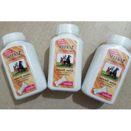 Canxi Sleeky Thái  - Viên Bổ Sung Canxi Cho Chó Mèo Sleeky Thái Vị Bò - LHPET