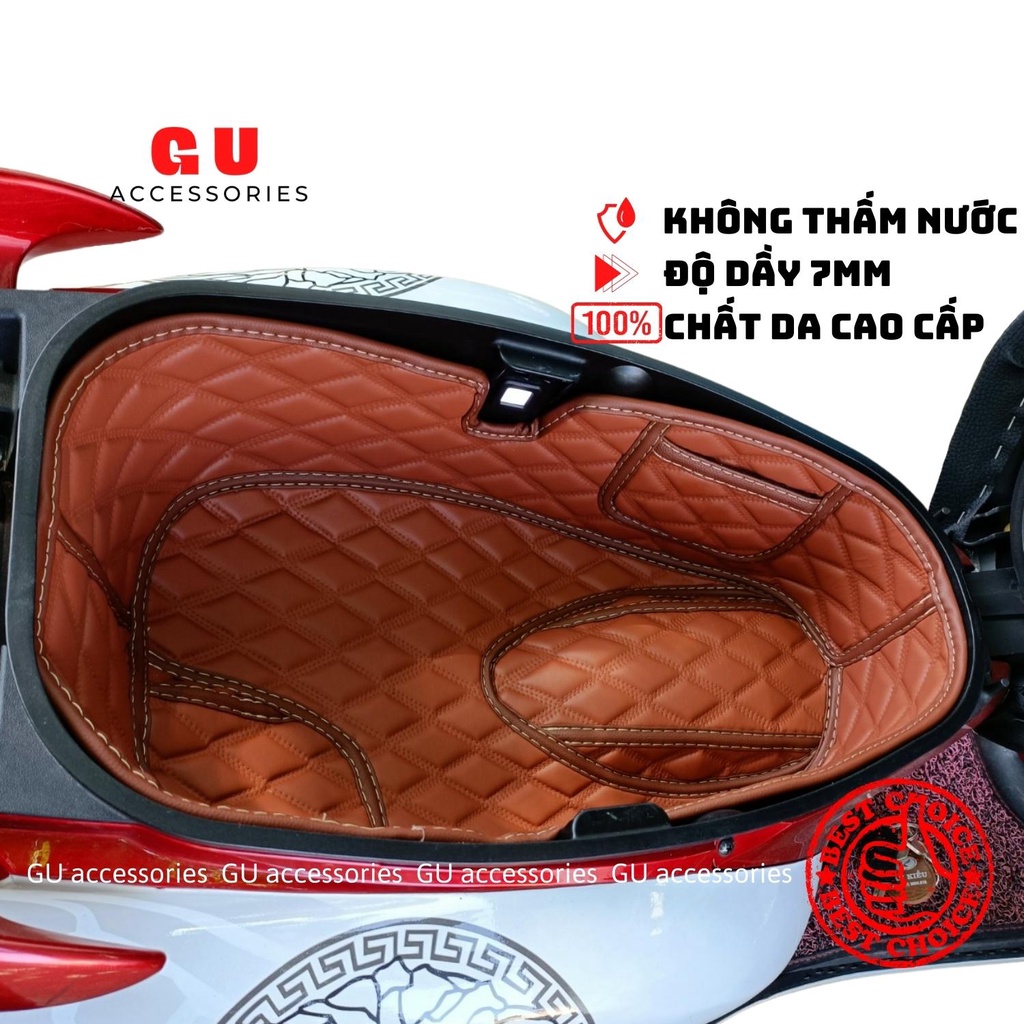 Lót cốp xe máy YAMAHA Grande 2014-2023 chất liệu da cao cấp chống nóng thiết kế có túi tiện dụng GU