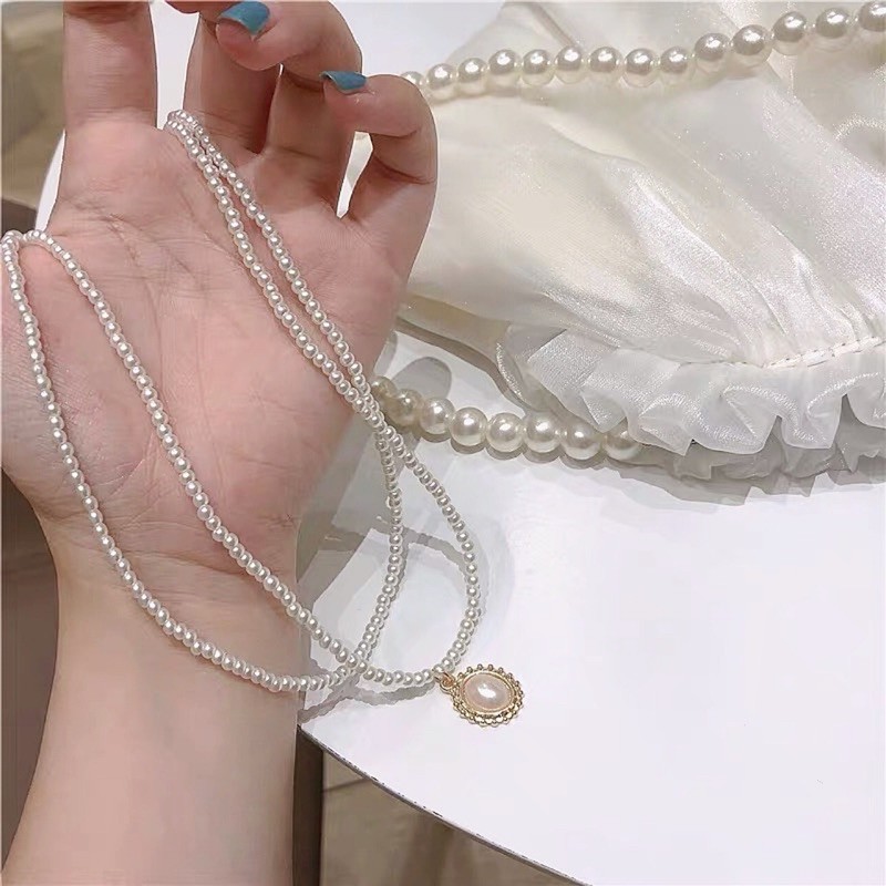 Choker hạt kiểu dáng vintage mã T-891