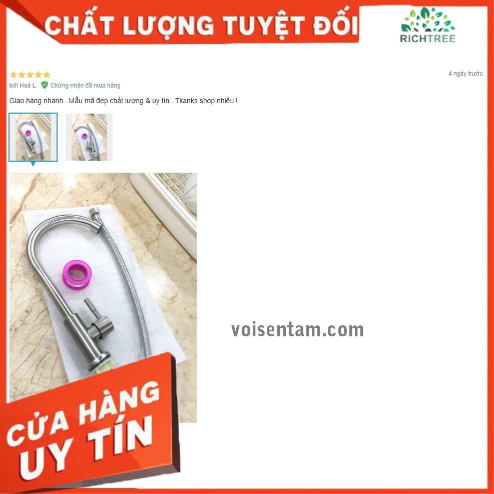 [FREE SHIP] Vòi rửa bát gắn chậu xả đơn inox 304 dáng tròn  RT02 - Bảo hành 02 năm