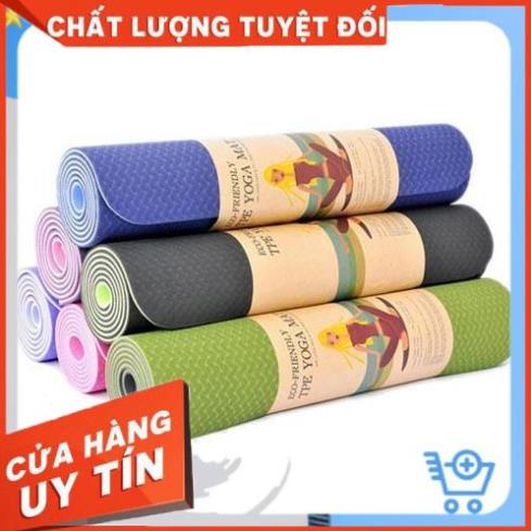 [ Bán Lẻ Giá Sỉ ] Thảm Tập Yoga, Tập Gym, Tập Thể Dục Tại Nhà TPE Đài Loan Cao Cấp, Chống Trơn Trượt, Êm Ái Khi Sử Dụng