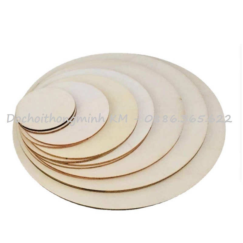 100 miếng gỗ tròn - size 2cm 2.5cm 3cm 4cm