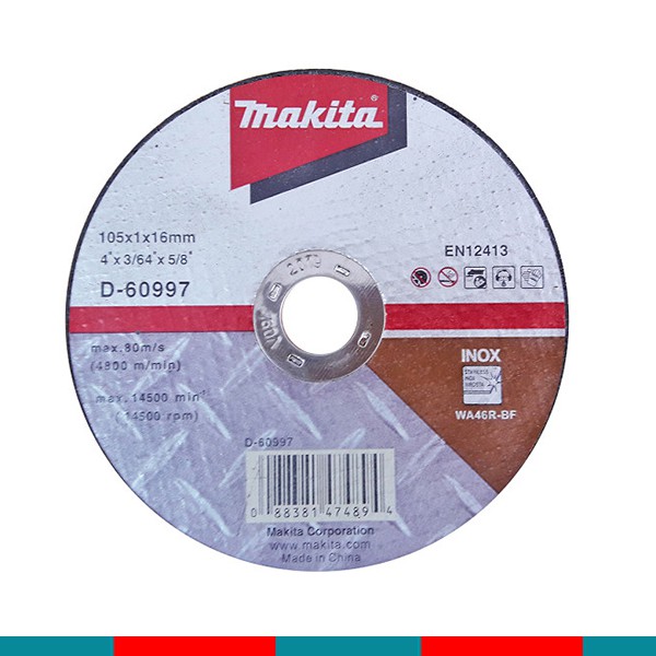 Đá cắt inox mỏng Makita D-60997 (105MM) | Phụ kiện Makita