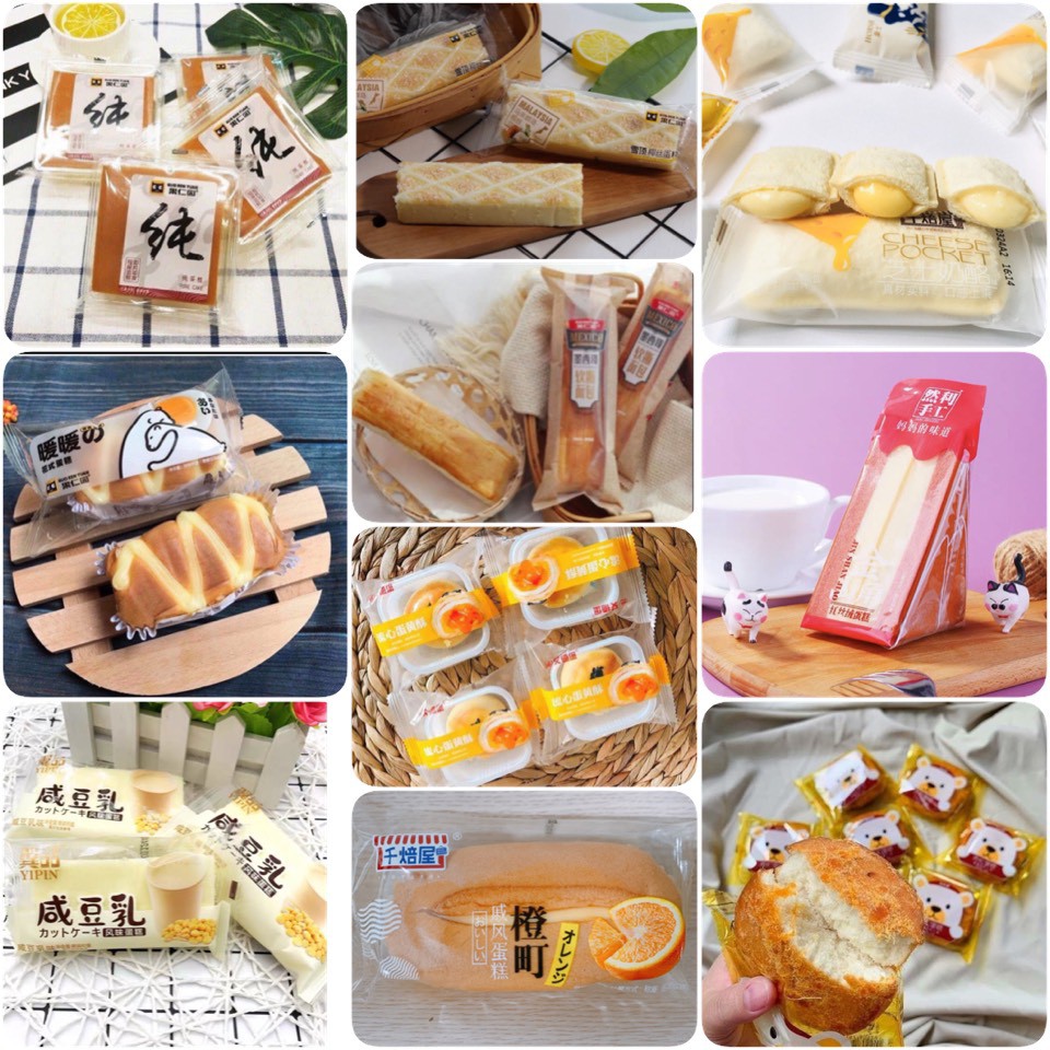Các loại bánh bông lan/ bánh tươi cao cấp nhiều vị siêu ngon,bánh tươi Đài Loan(Ngày trên bao bì là NSX)