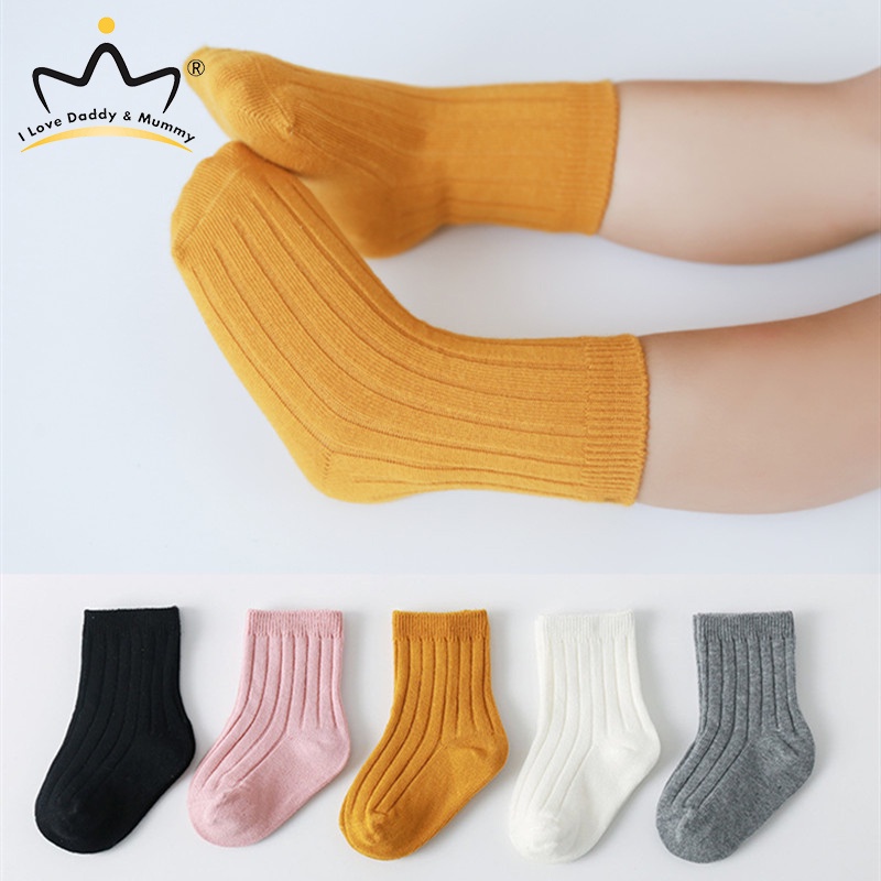 Vớ Cotton Kẻ Sọc Mềm Mại Nhiều Màu Chống Trượt Thoải Mái Thoáng Khí Cho Bé Gái