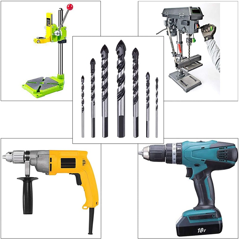 Bộ 7 mũi khoan gạch men gạch men gốm sứ 3 4 5 6 8 10 12mm