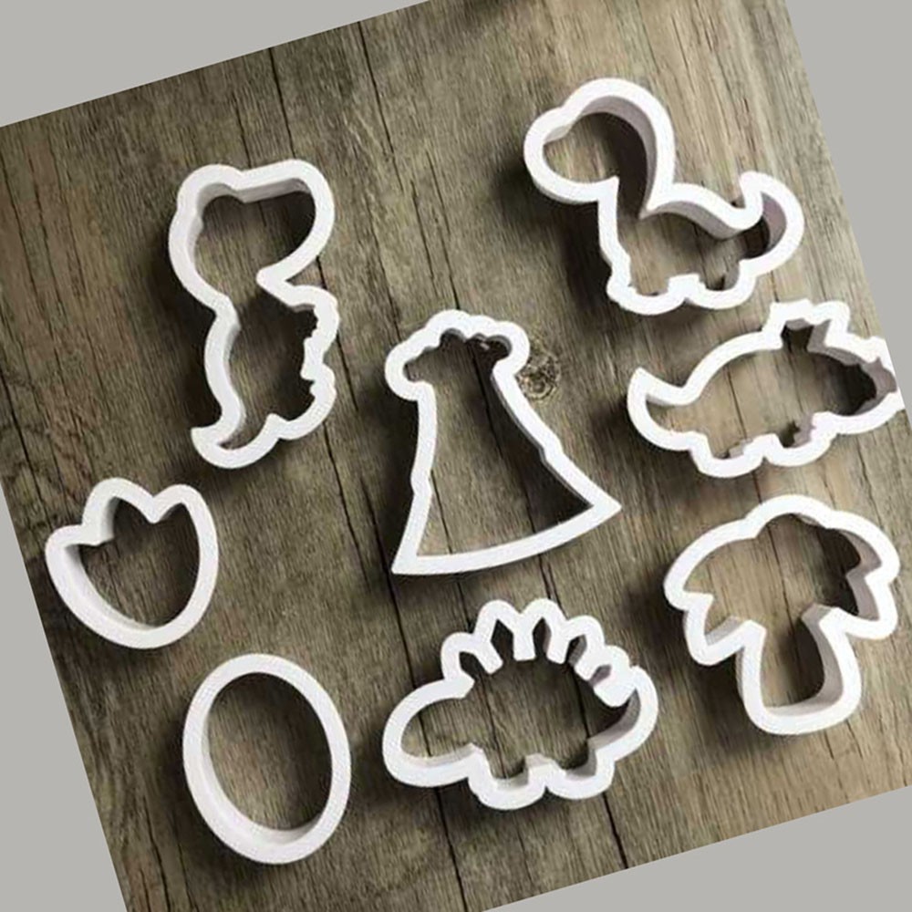 Plastic Stamps 3D Baking Dinosaur Cookie Cutter