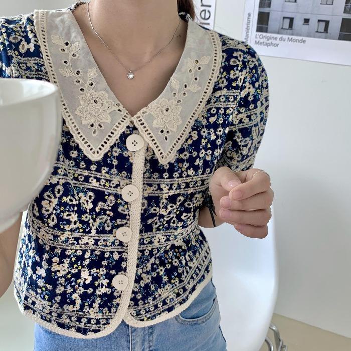 Áo Sơ Mi Thêu Hoa Thời Trang Hàn Quốc Dành Cho Nữ  tao bao