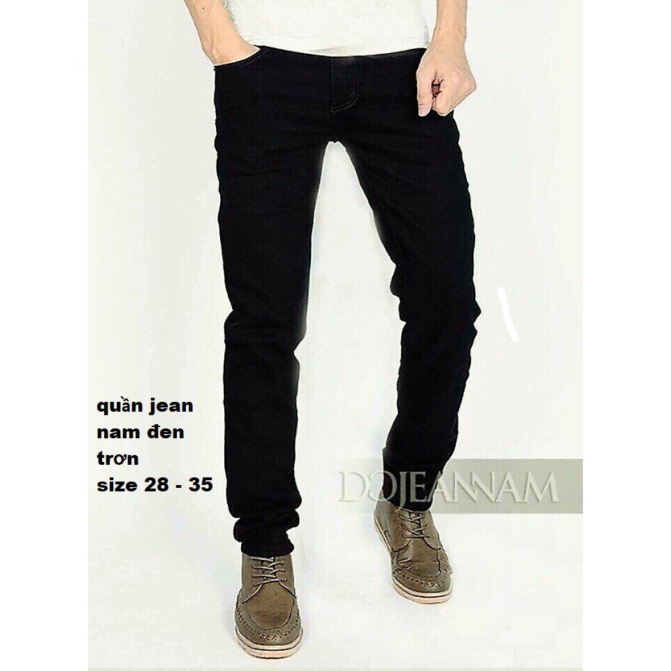 QUẦN JEAN NAM SIZE 28 ĐẾN 35 ĐEN TRƠN MẨU THỨ 4.00