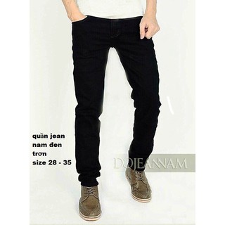 QUẦN JEAN NAM SIZE 28 ĐẾN 35 ĐEN TRƠN MẨU THỨ 4.00