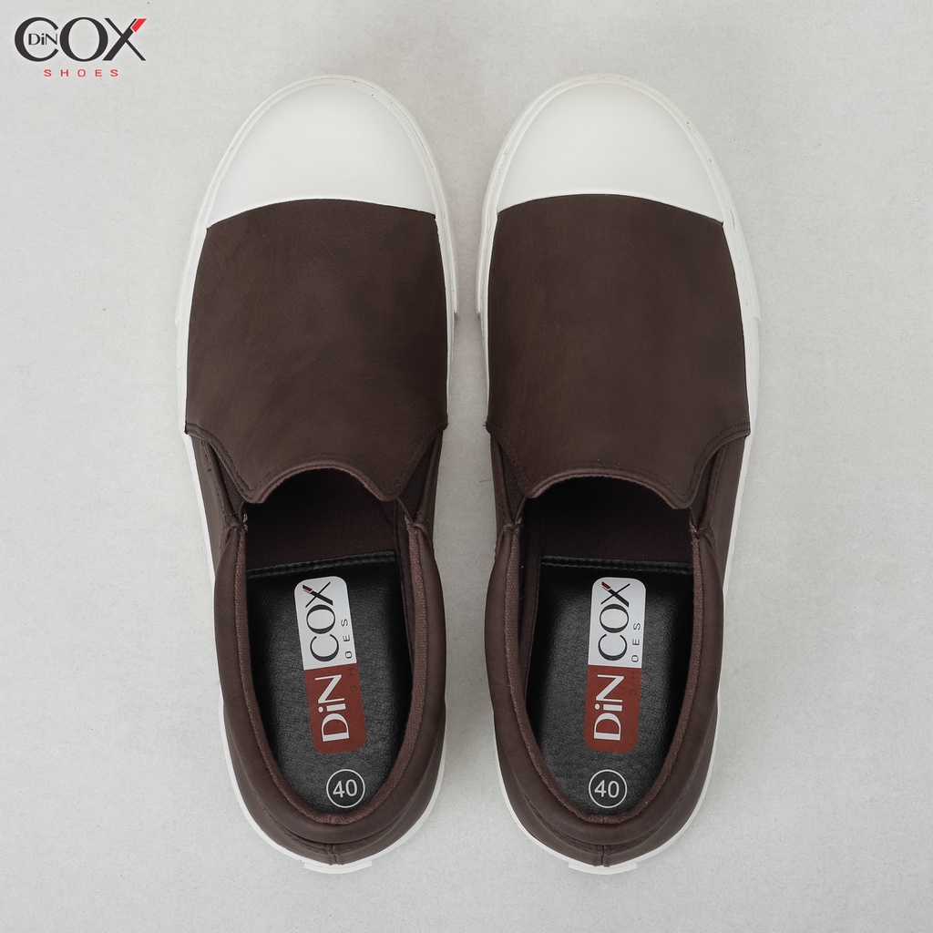 Giày Sneaker Lười Da Nam DINCOX Sneaker C21 Brown Sang Trọng Lịch Lãm