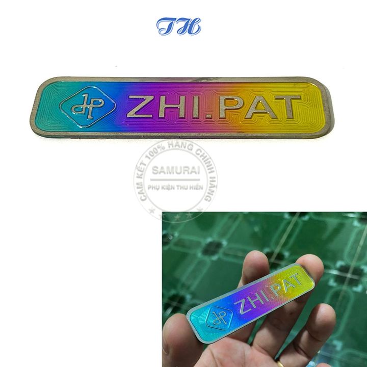 Tem titannium chữ zhipat dán cho tất cả các dòng xe máy như wave, exciter, winner, sirius, vision, ab, dream,...