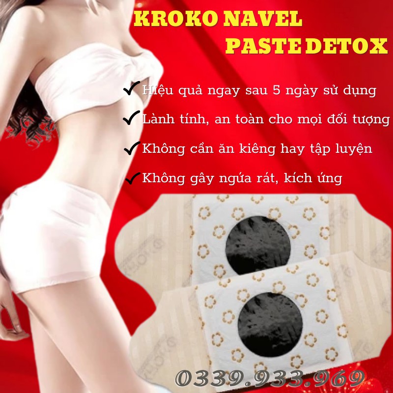 Miếng Dán Tan Mỡ Bụng Kroko Navel Paste - Dán Tan Mỡ Thái Lan - Giảm Mỡ Bụng, Bắp Tay, Bắp Chân