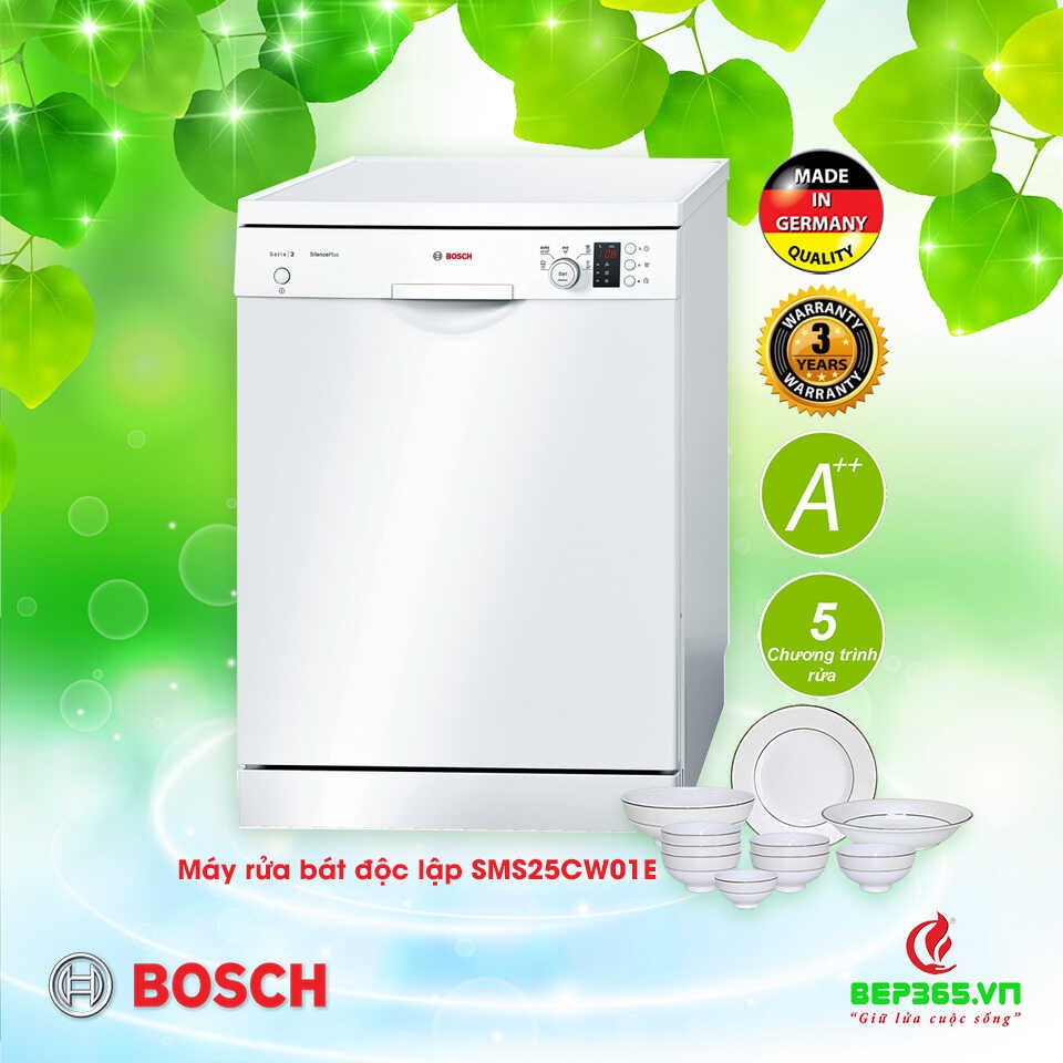 Máy rửa chén bát độc lập Bosch SMS25CW01E