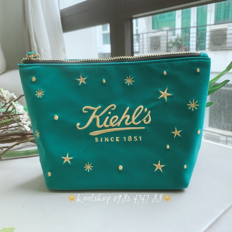 Túi đựng mỹ phẩm nhung K.i.e.h.l’s siêu xinh!