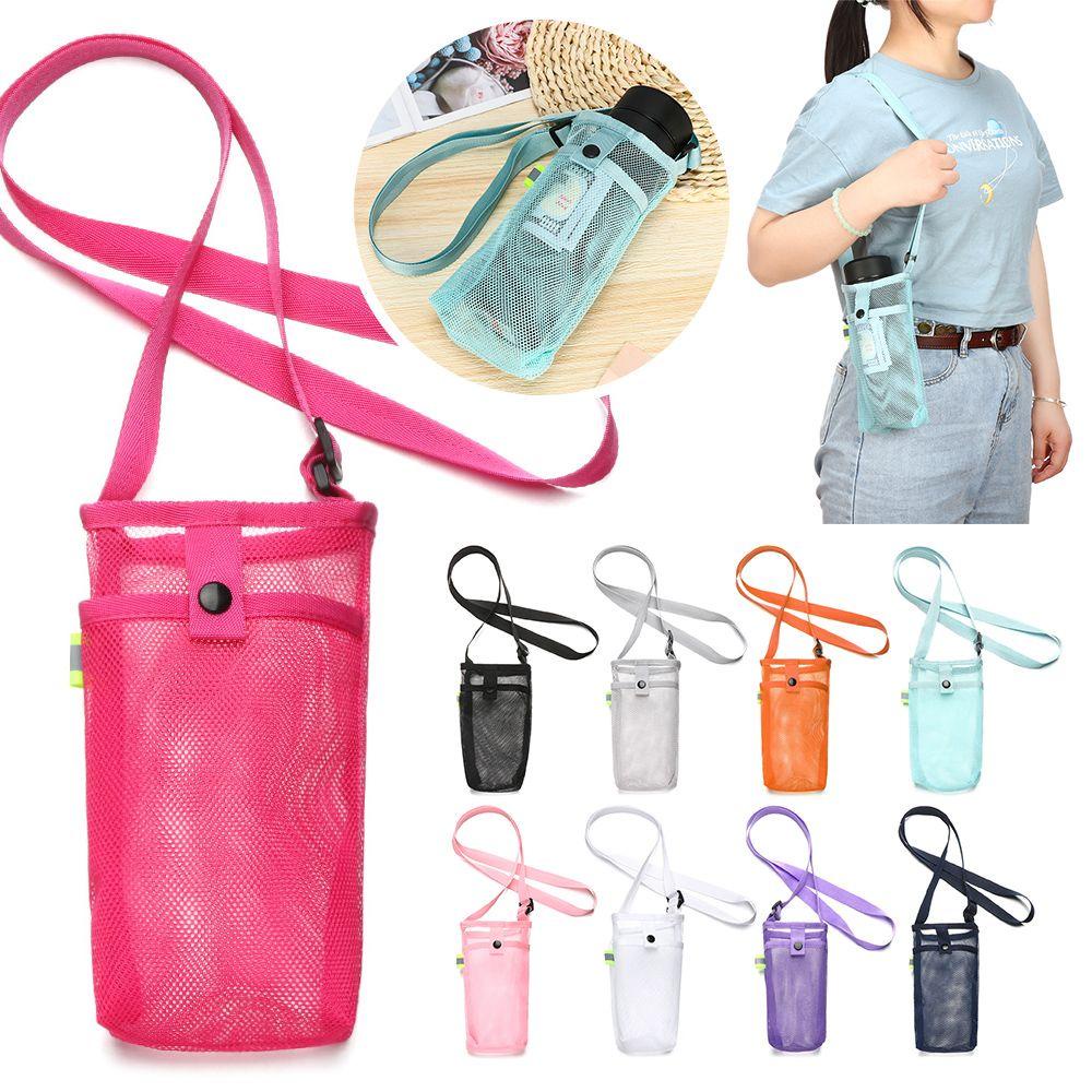 Vỏ Bọc Bình Nước Thể Thao Nhỏ Gọn Có Dây Đeo Và Túi Lưới Tiện Lợi 1