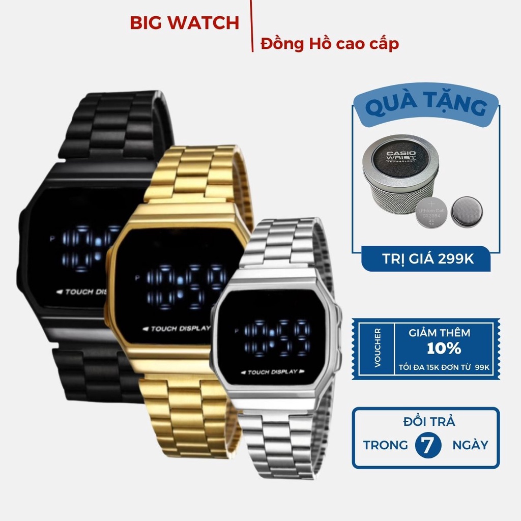 Đồng hồ nam điện tử chất liệu thép bền bỉ chức năng cảm ứng đồng hồ unisex phong cách hàn quốc bh 2 năm A51 Big Watch