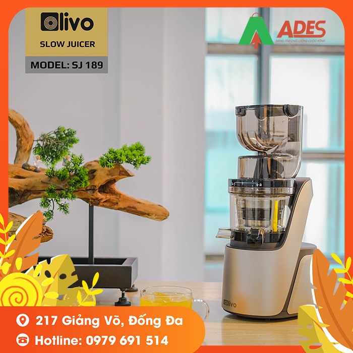 Máy Ép Chậm Olivo SJ189 - BẢO HÀNH CHÍNH HÃNG 24 THÁNG - THƯƠNG HIỆU MỸ - Máy Ép Trái Cây Kiệt Bã Đến 98%