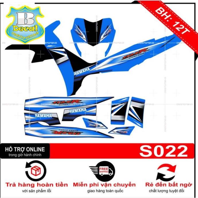 ( Quí khách vui lòng mang ra tiệm cho thợ dán ) Tem sirius ZR dán xe xanh [Bi Decal]