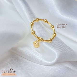 Nhẫn vàng trái tim công chúa R001