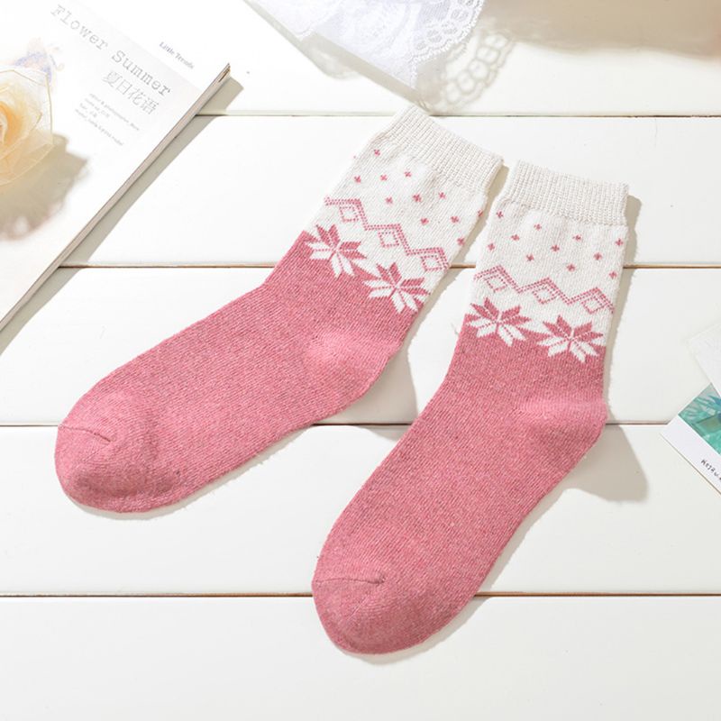 5 Đôi Tất Chân Len Hoạt Hình Giữ Ấm Cho Nữ