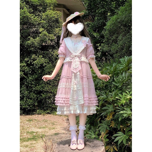 YAS0175-Váy lolita cổ thuỷ thủ Sunflower Alice girl