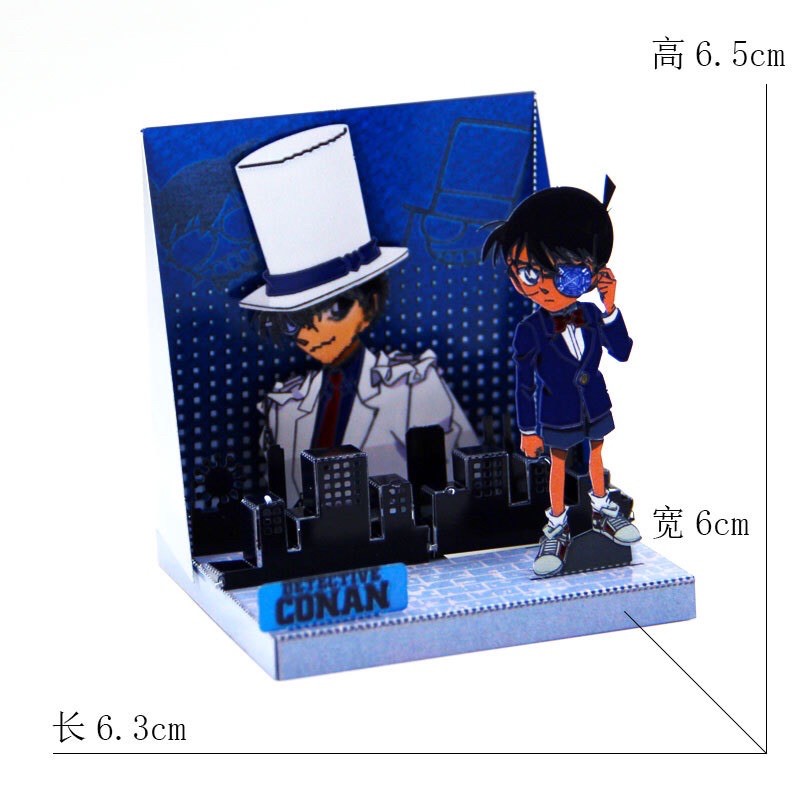 Mô hình 3d kim loại, lắp ráp nhân vật thám tử lừng danh Shinichi, đồ chơi xếp hình